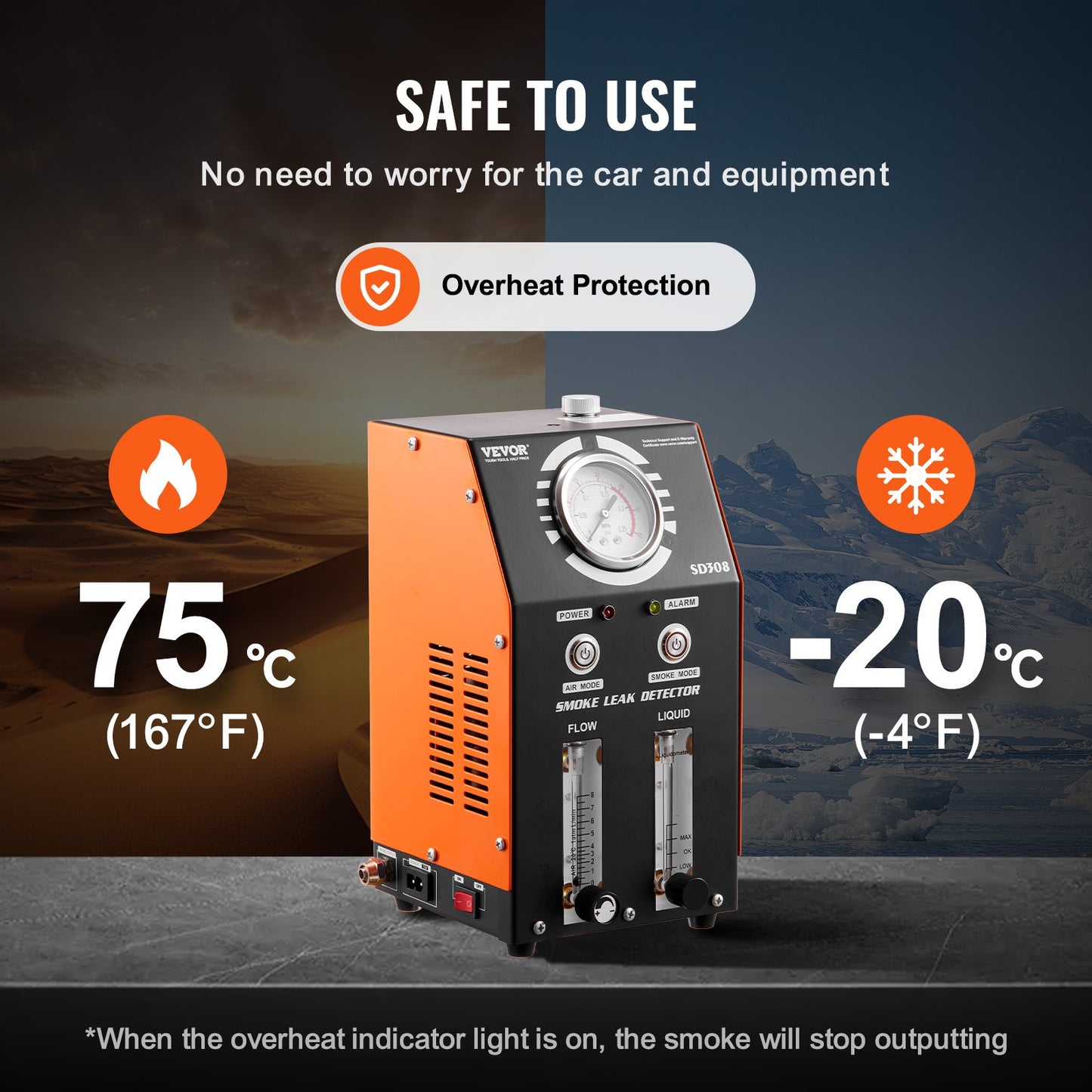 Automotive Smoke Machine EVAP Vakuumläckagedetektor med inbyggd luftpump