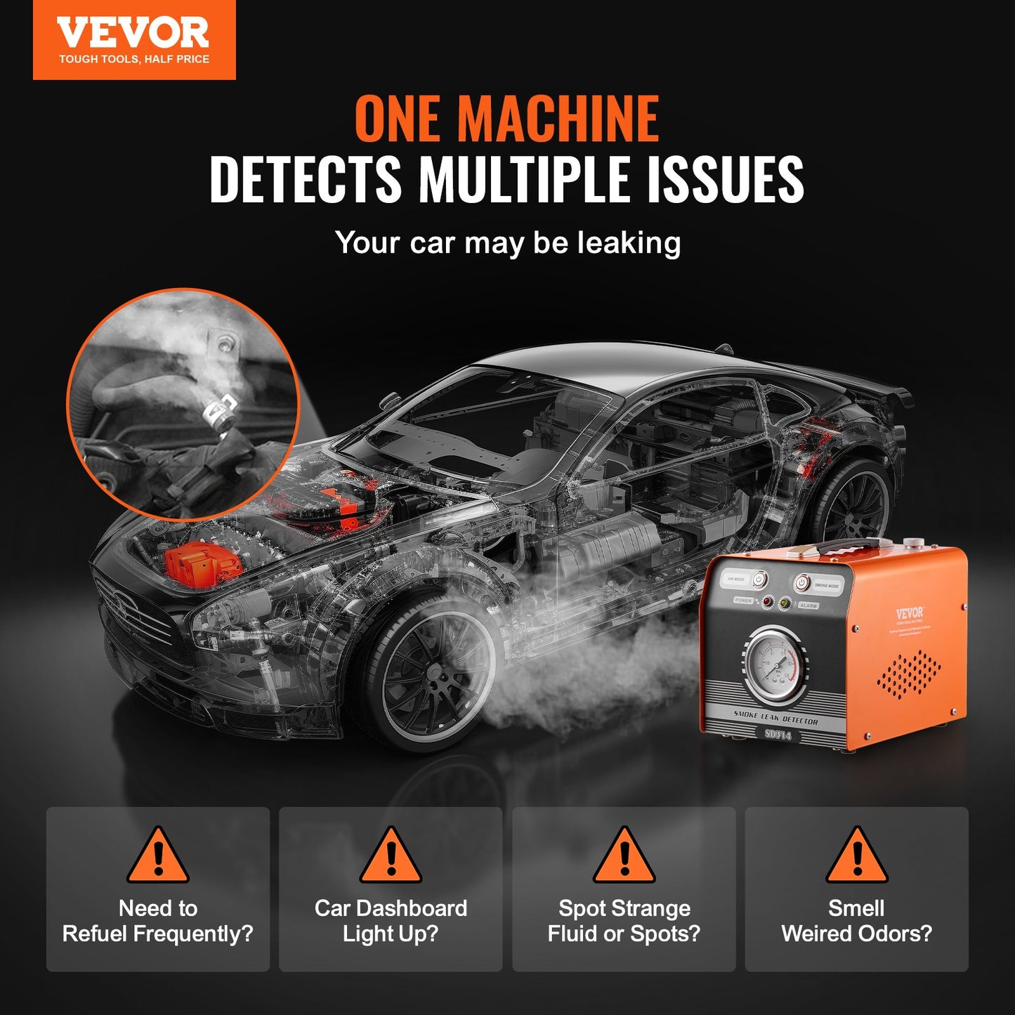 Automotive Smoke Machine Läckagedetektor EVAP Vakuum Diagnostic Leak Tester