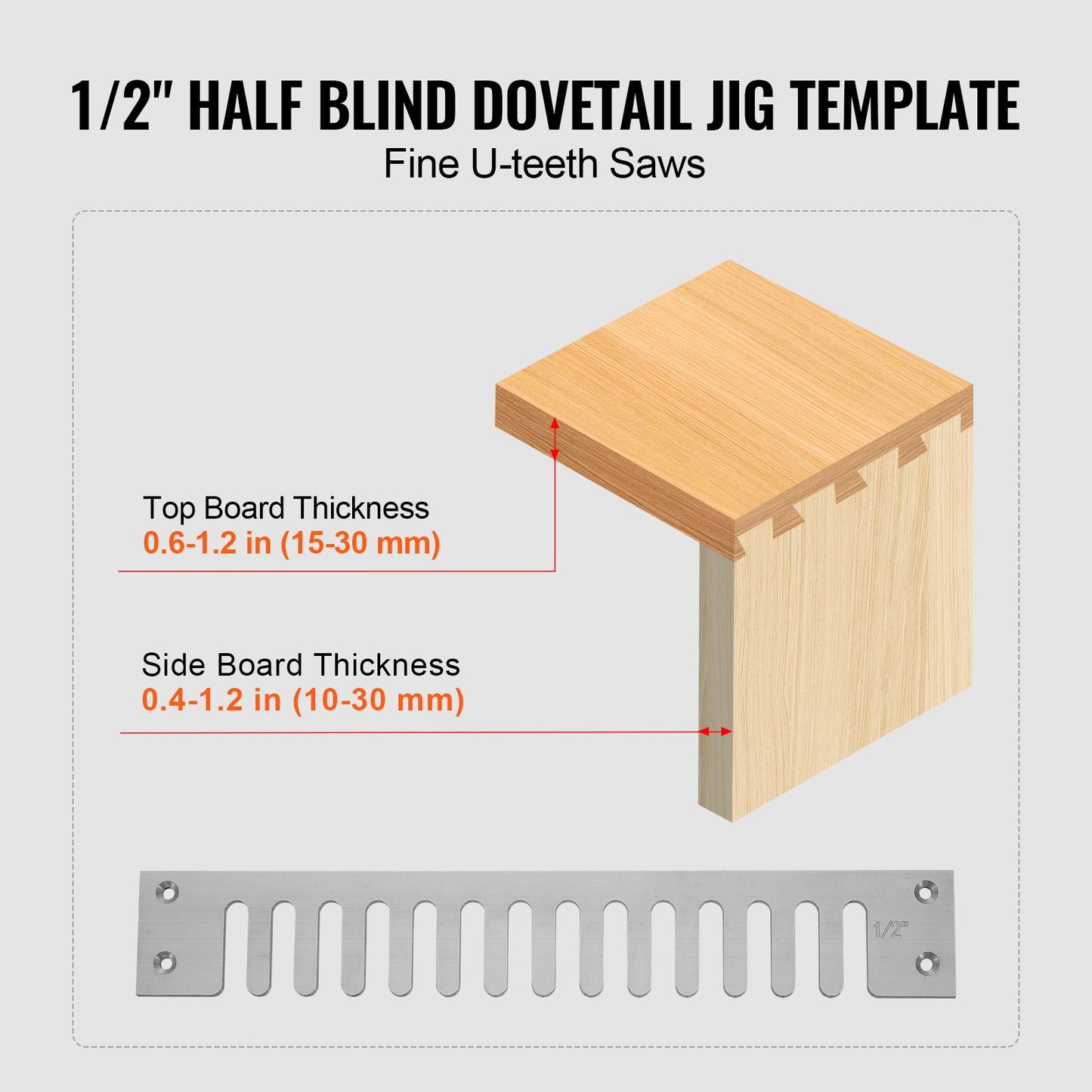 Dovetail Jig 12 Inches Precise Dove Tailing Router Jigs with 3 Templates