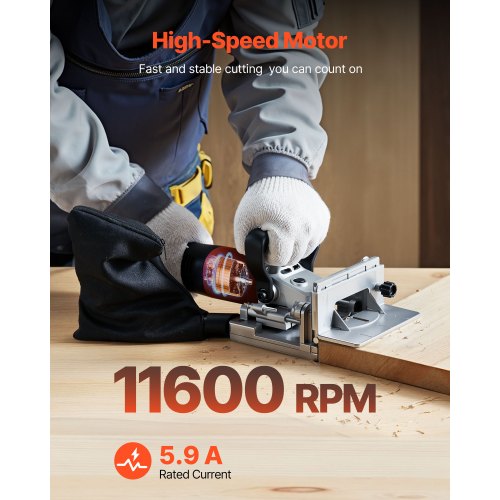 Keksplattengelenk 5,9 A 11600 U/min Motor mit Holzkeksen | EU
