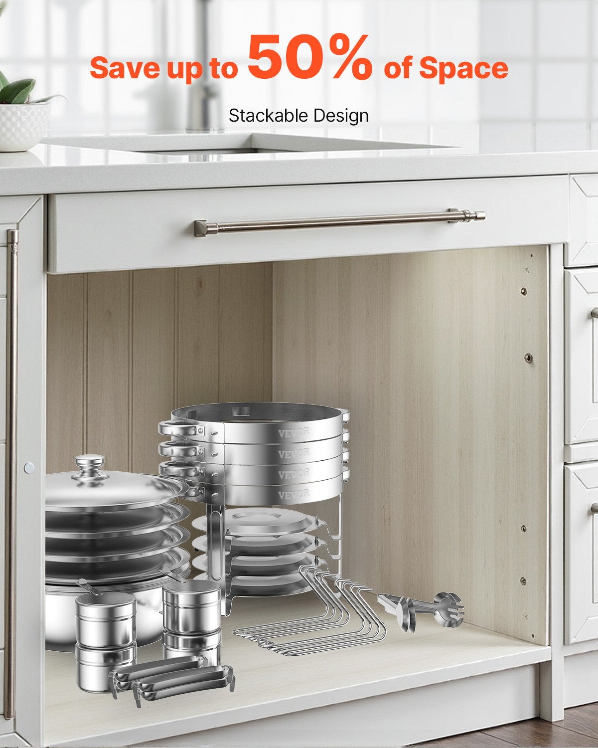 5 Qt 4-Pack Round Chafing Dishes Buffet Set Full Size Pan Stainless Steel