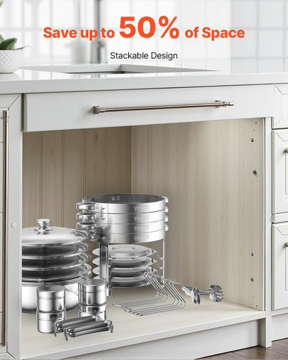 5 Qt 4-Pack Round Chafing Dishes Buffet Set Full Size Pan Stainless Steel