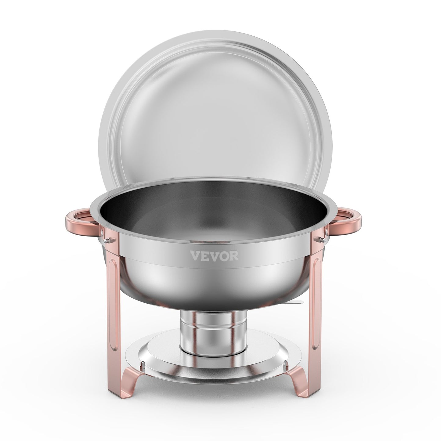 5 Qt 4-Pack Round Chafing Dishes Buffet Set Full Size Pan Stainless Steel