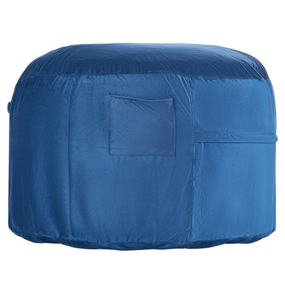 Round Bean Bag Stol med avtagbart och tvättbart överdrag för vuxna Blå