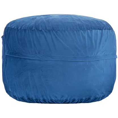 Round Bean Bag Stol med avtagbart och tvättbart överdrag för vuxna Blå