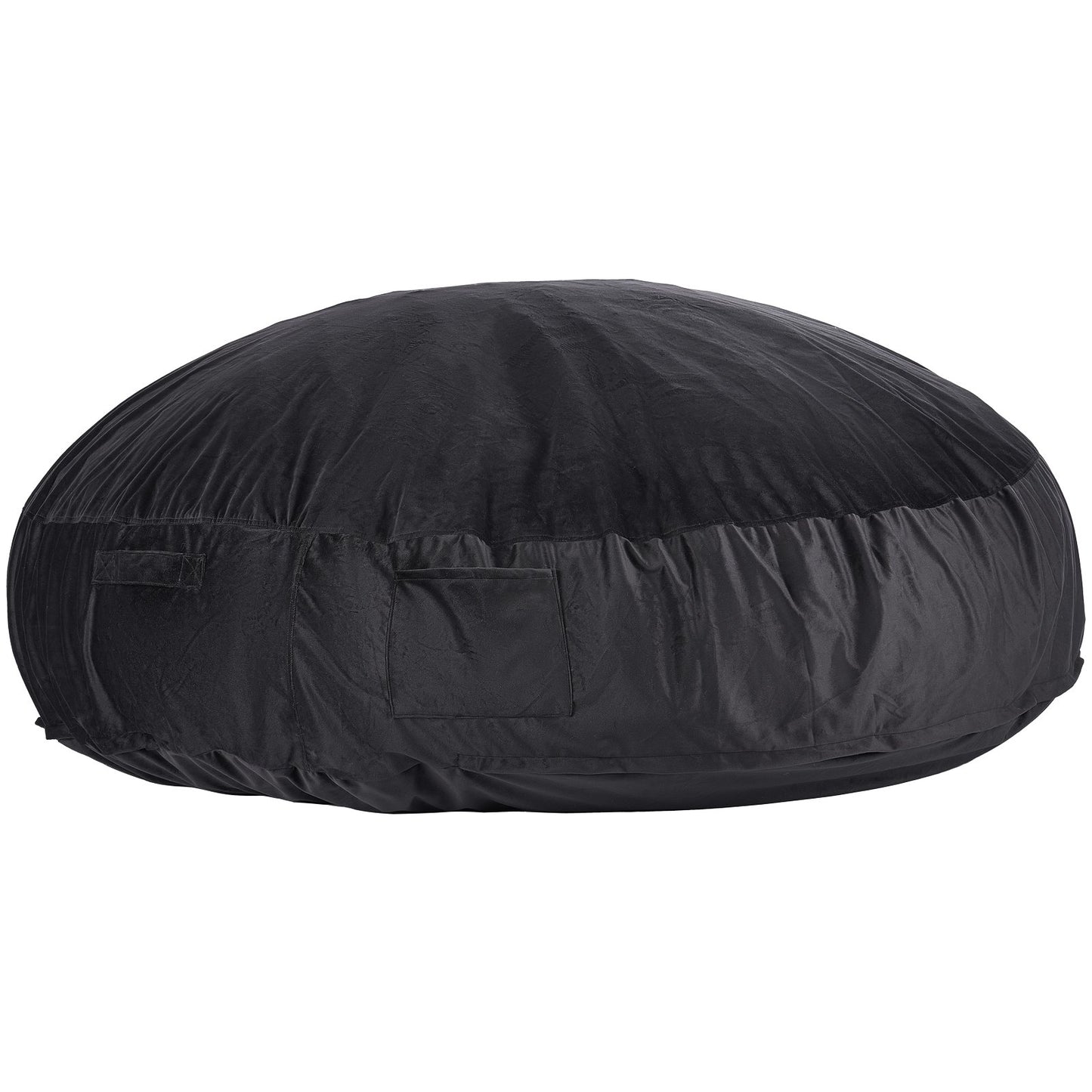 Round Bean Bag Stol med avtagbart och tvättbart överdrag för Adult Giant Black