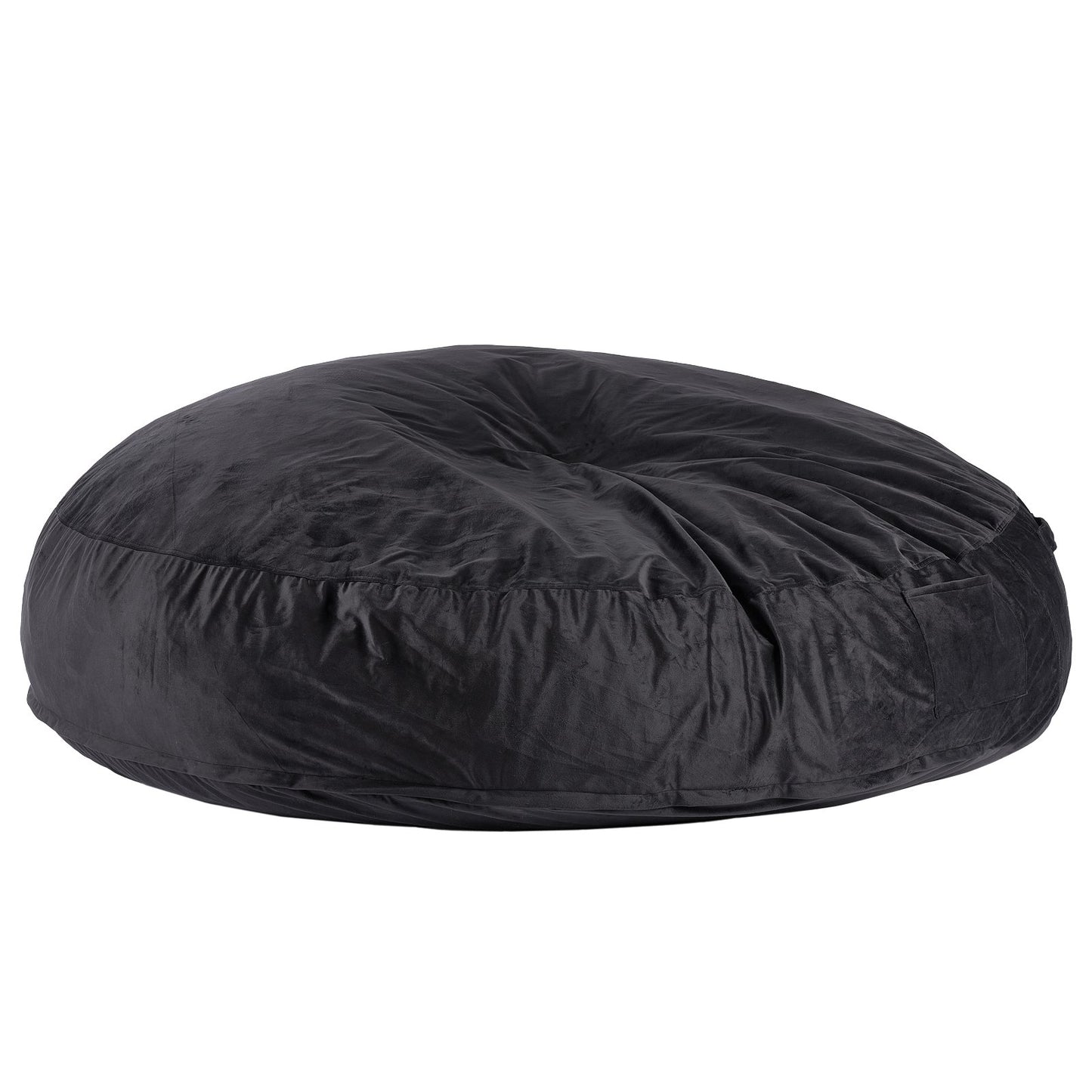 Round Bean Bag Stol med avtagbart och tvättbart överdrag för Adult Giant Black