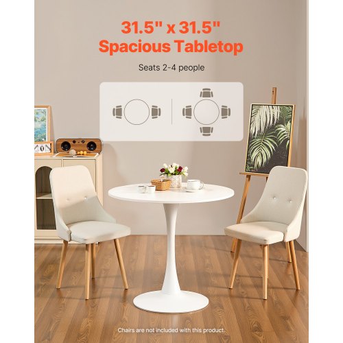 84 cm runt matbord i trä för 2-4 personer (endast bord) |  EU