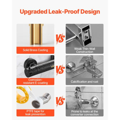 termostatisk duschkranventil, 38℃ säkert lås termostatisk duschventil trimkit, varm-kallvatten duschkran temperaturreglerventiler med elektroforetisk beläggning för badrum, husbil |  EU