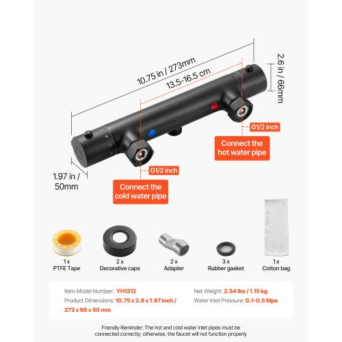 termostatisk duschkranventil, 38℃ säkert lås termostatisk duschventil trimkit, varm-kallvatten duschkran temperaturreglerventiler med elektroforetisk beläggning för badrum, husbil |  EU