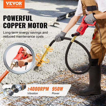 Handhållen elektrisk betongvibrator 960W 2M axelluftbubblor