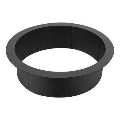 Fire Pit Ring Rund 36 tums yttre stålfoder DIY Campfire Ring Firepit