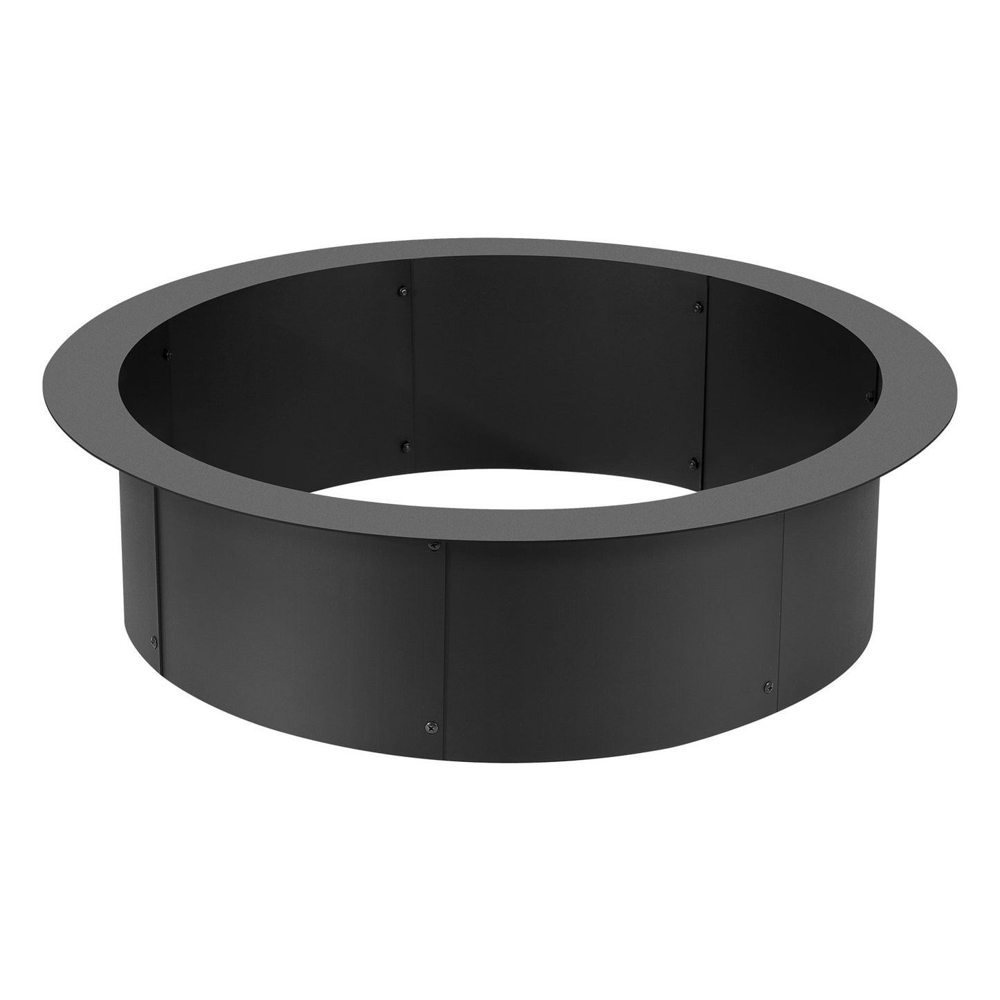 Fire Pit Ring Rund 36 tums yttre stålfoder DIY Campfire Ring Firepit