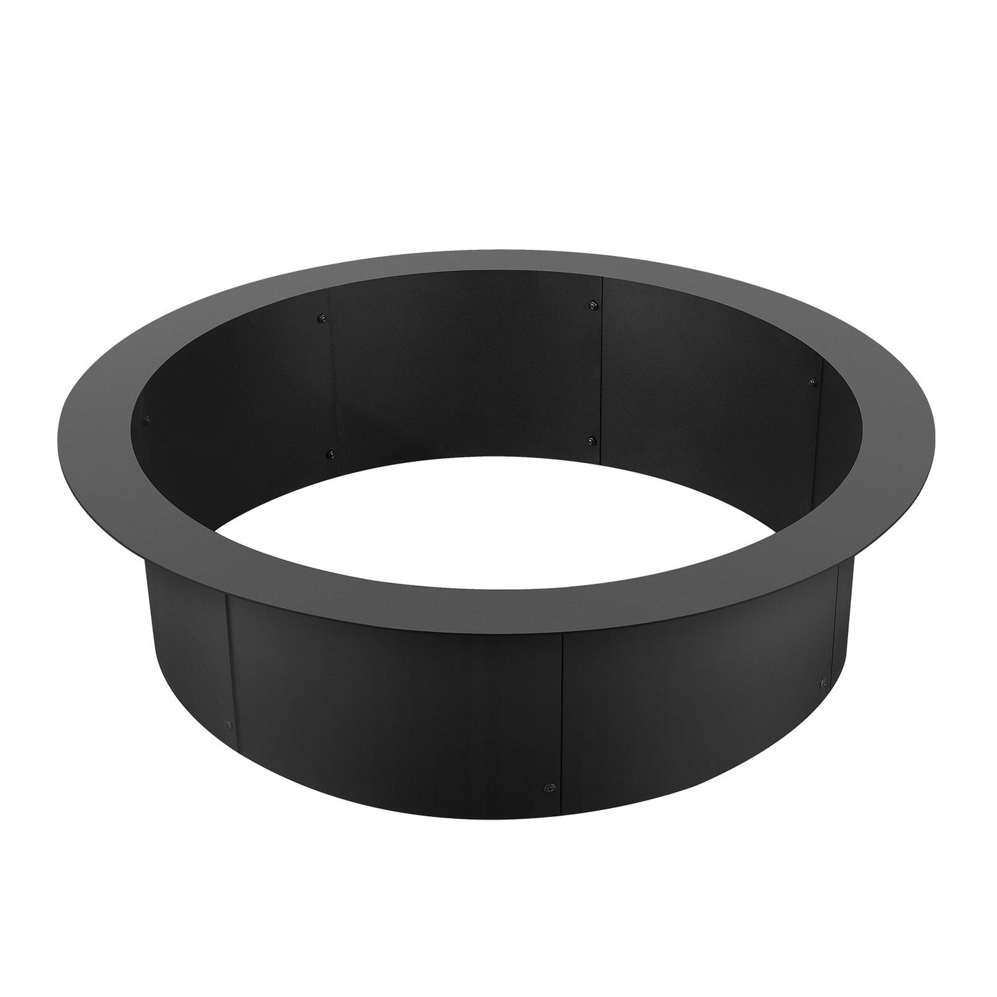 Fire Pit Ring Rund 36 tums yttre stålfoder DIY Campfire Ring Firepit