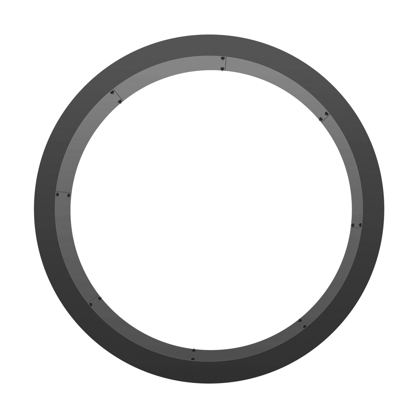 Fire Pit Ring Rund 40 tums yttre stålfoder DIY Campfire Ring Firepit