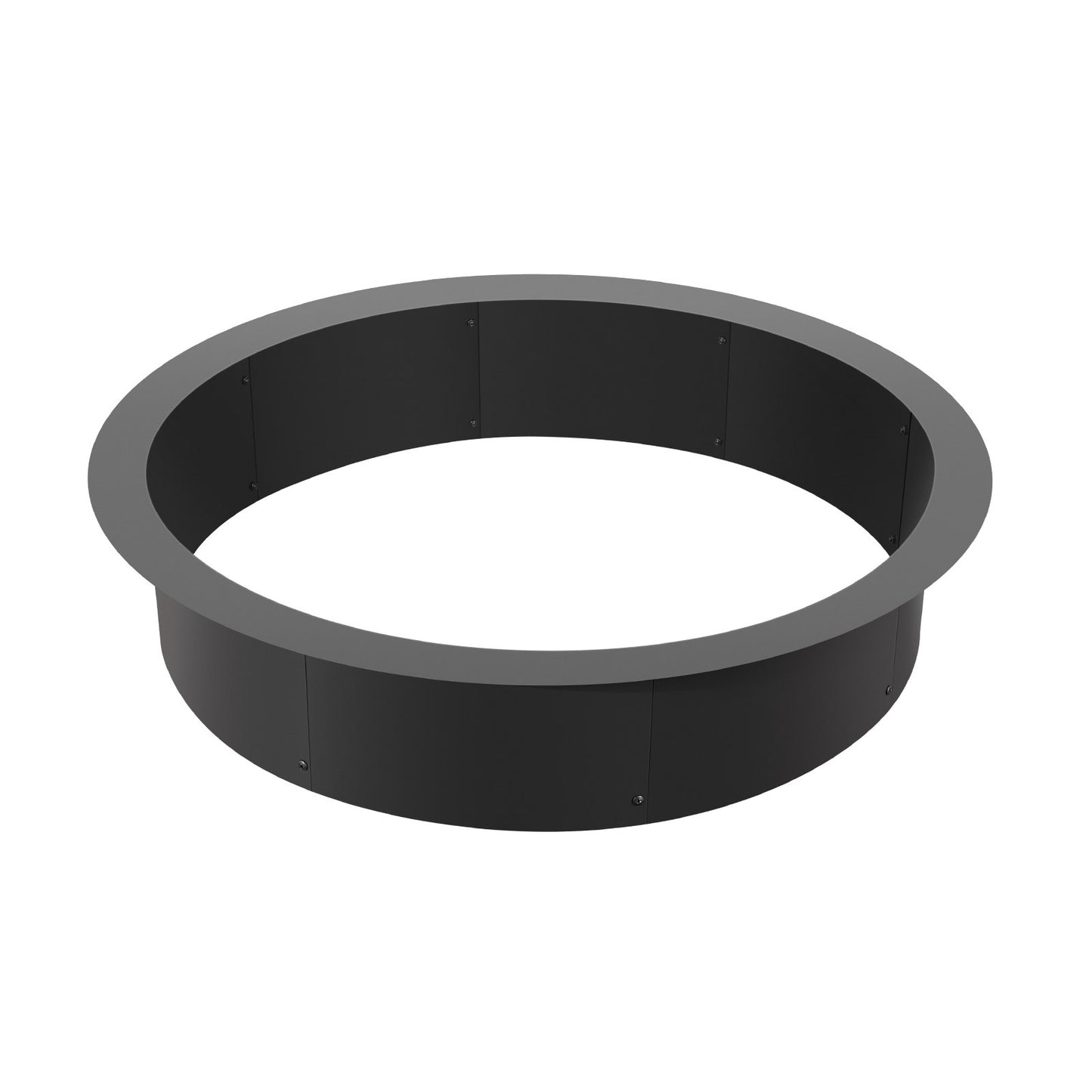 Fire Pit Ring Rund 40 tums yttre stålfoder DIY Campfire Ring Firepit
