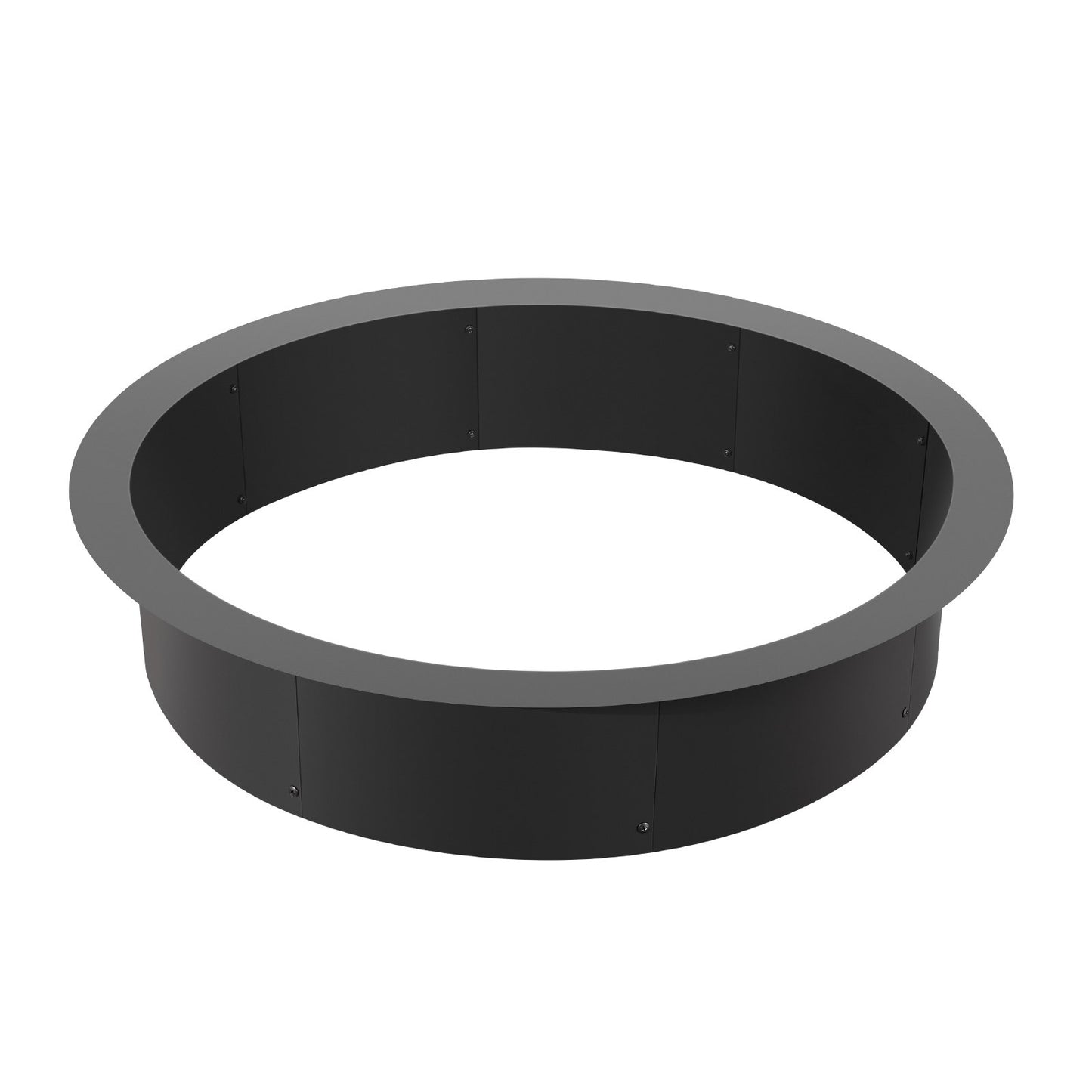 Fire Pit Ring Rund 40 tums yttre stålfoder DIY Campfire Ring Firepit