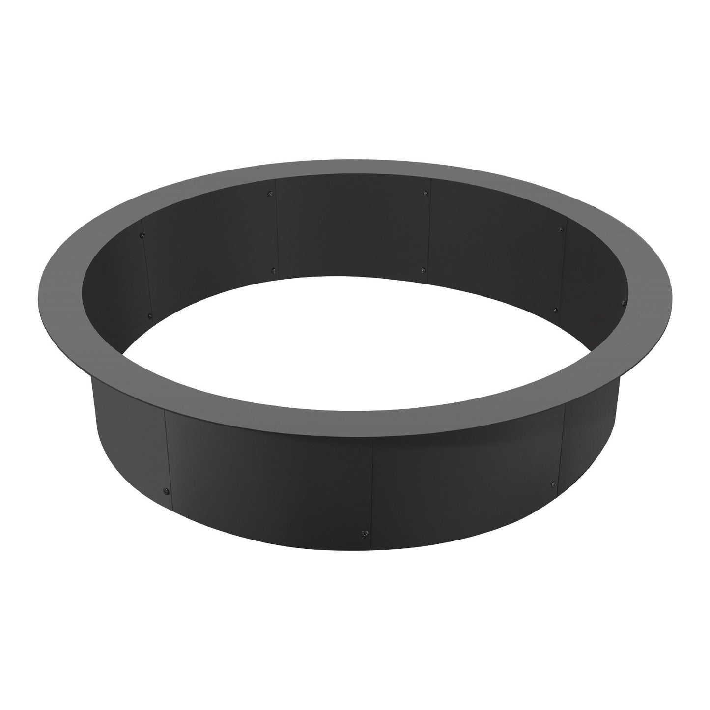 Fire Pit Ring Rund 44 tums yttre stålfoder DIY Campfire Ring Firepit