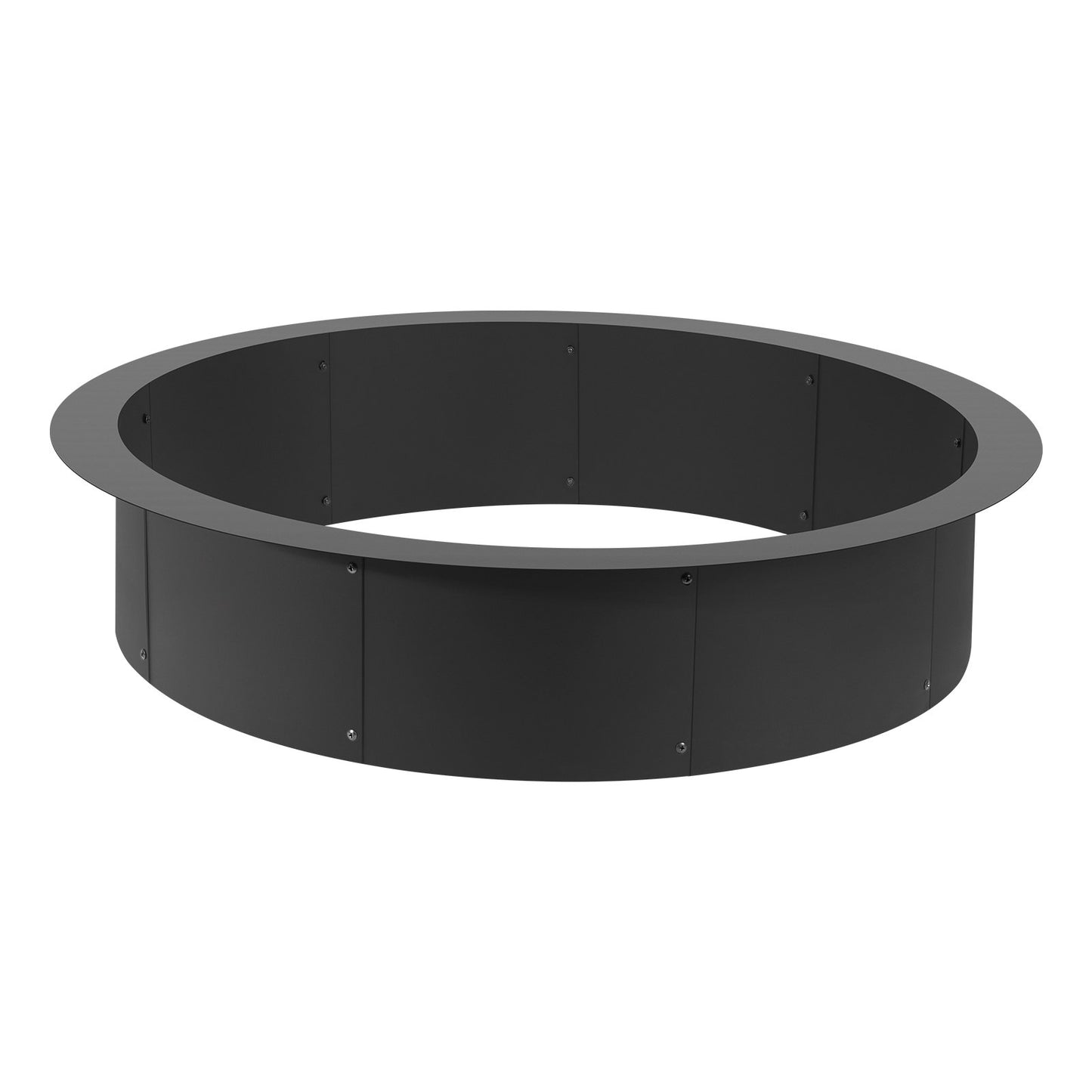Fire Pit Ring Rund 44 tums yttre stålfoder DIY Campfire Ring Firepit