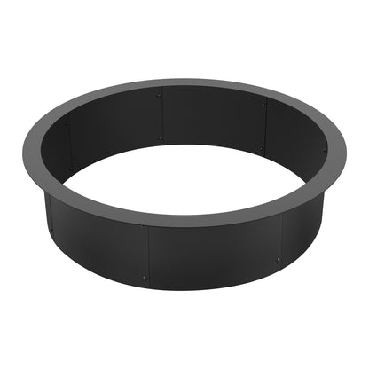 Fire Pit Ring Rund 35 tums yttre stålfoder DIY Campfire Ring Firepit