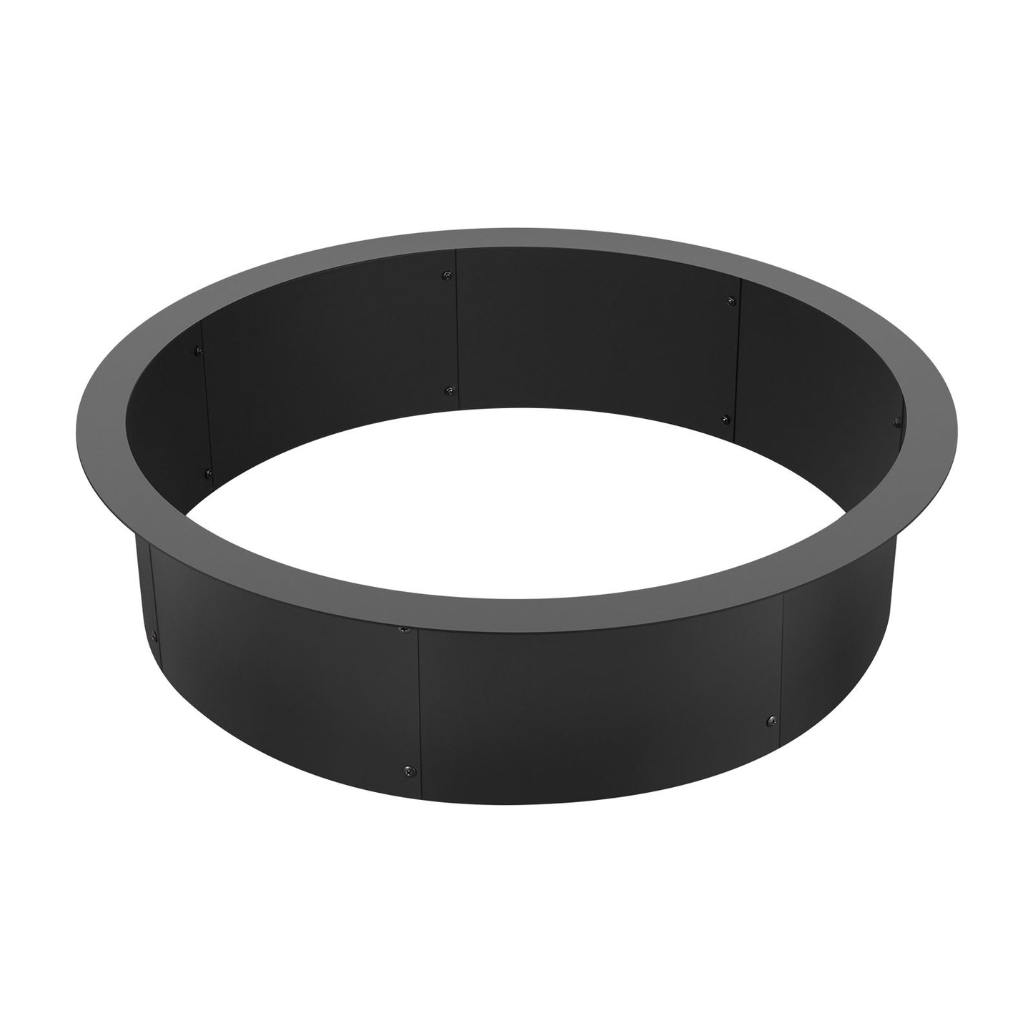 Fire Pit Ring Rund 35 tums yttre stålfoder DIY Campfire Ring Firepit