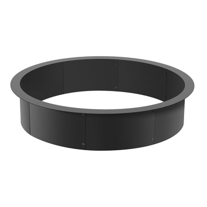Fire Pit Ring Round 40” Outer 36” Inner Steel Liner DIY Campfire Firepit