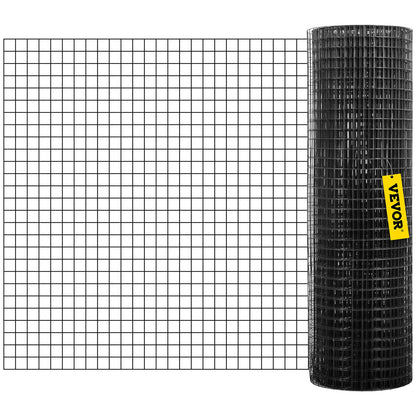 Hårdvaruduk, 24\" x 100\' & 1\"x1\" maskstorlek, galvaniserat stål Vinylbelagd 16 gauge kycklingtrådsstängsel med en skärtång och ett par tyghandskar, för trädgårdsstängsel och husdjursinhägnader,