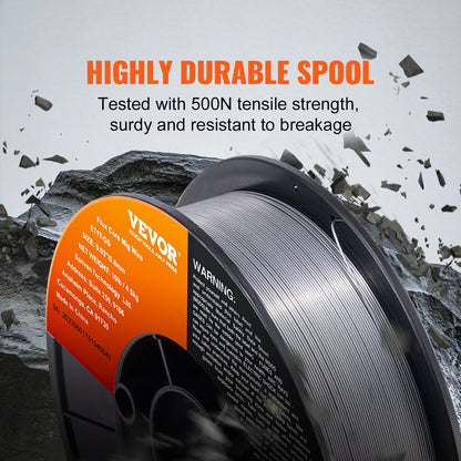 Flux Cored Welding Wire, E71T-GS 0.030-inch 10LBS, Gas-Free MIG Mild Steel Welding Wire with Low Spatter for All-Position and Outdoor Arc Welding