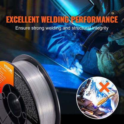 Flux Cored Welding Wire, E71T-GS 0.030-inch 10LBS, Gas-Free MIG Mild Steel Welding Wire with Low Spatter for All-Position and Outdoor Arc Welding