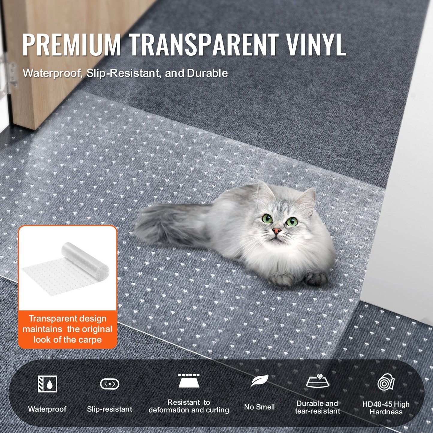 Mattskydd för husdjur katt 15" x 4" repsäker repstoppare PVC