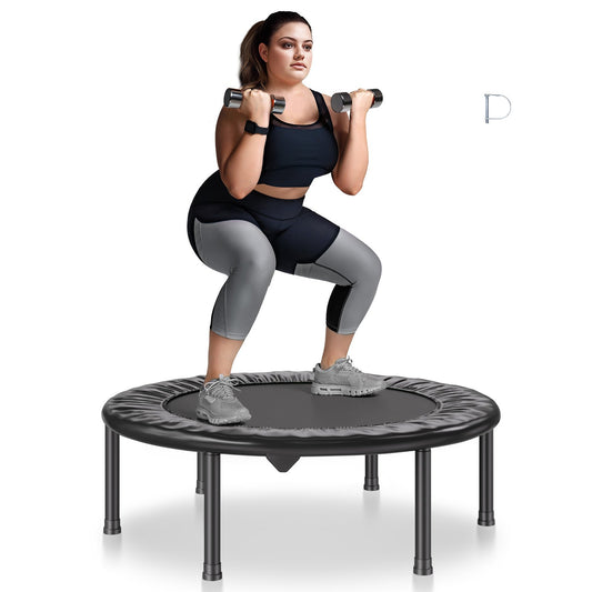 36" Foldable Mini Fitness Trampoline for Adults Indoor Training Rebounder