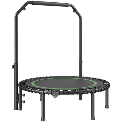 40" Foldable Mini Fitness Trampoline Adult Exercise Rebounder with Handle