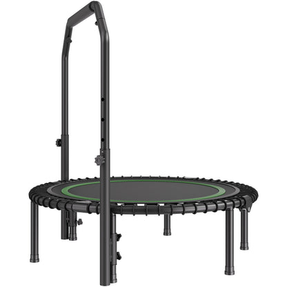 40" Foldable Mini Fitness Trampoline Adult Exercise Rebounder with Handle