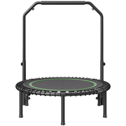 40" Foldable Mini Fitness Trampoline Adult Exercise Rebounder with Handle