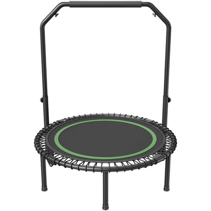 40" Foldable Mini Fitness Trampoline Adult Exercise Rebounder with Handle
