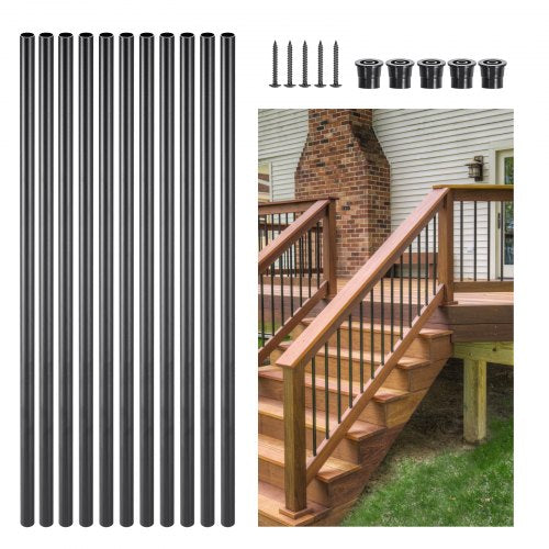 Trappbaluster 101-pack 26 tum aluminiumspindlar med skruvar/räckeskåpor |  EU