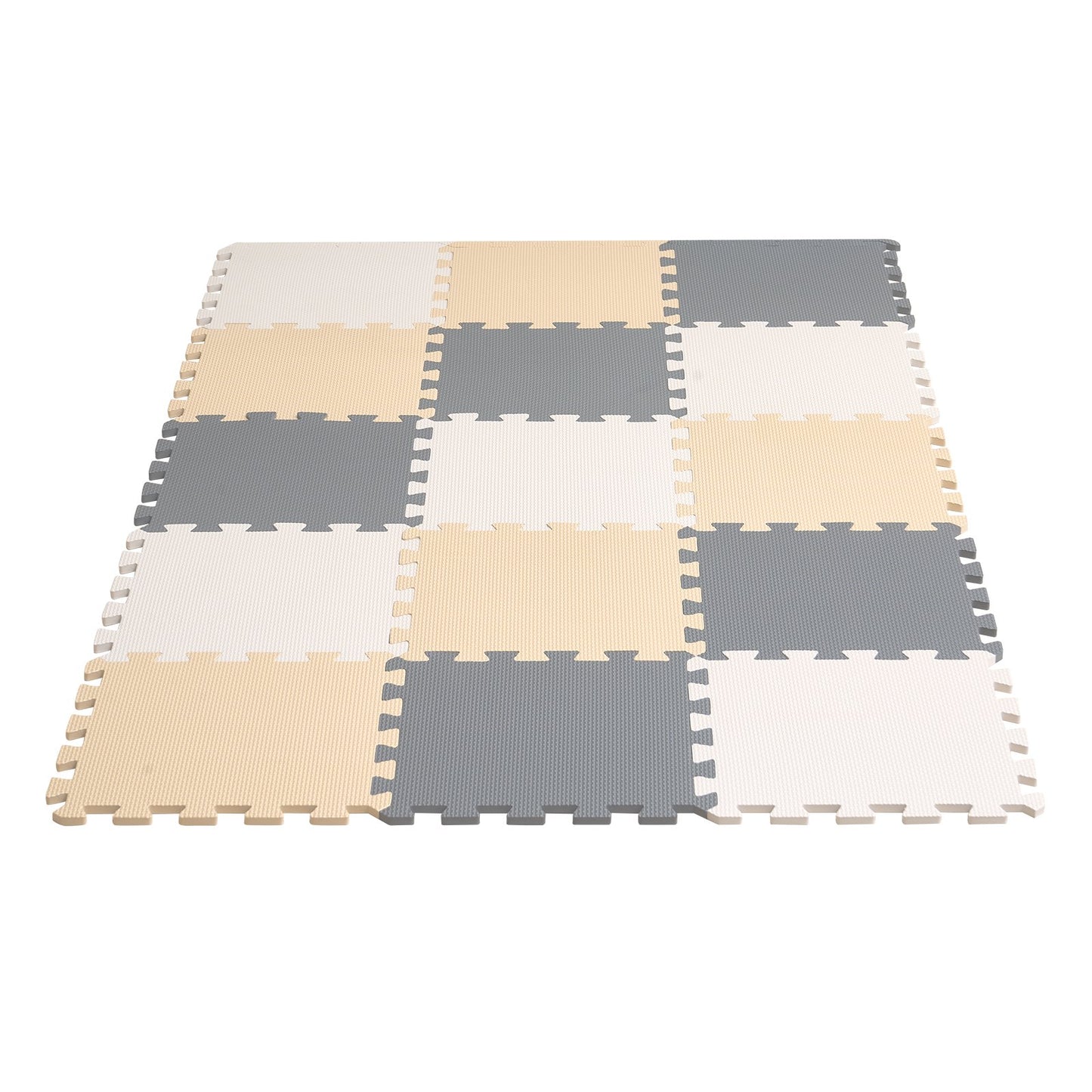 Kids Foam Pussel Golv Lekmatta 0,4 i 16 st Interlocking EVA Soft Tiles