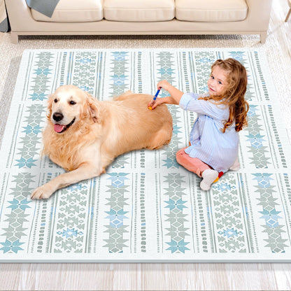 Kids Foam Pussel Golv Lekmatta 0,5 i 6 st Interlocking EVA Soft Tiles