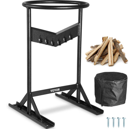 Log Splitter, XL Log Splitter for 8.6 inch Dia. Wood, Portable "V" Shaped Finger Safe Log Splitter, Heavy Duty Solid Steel Wedge Machine, Manual Log Splitter, with Protective Bag for Home Camping