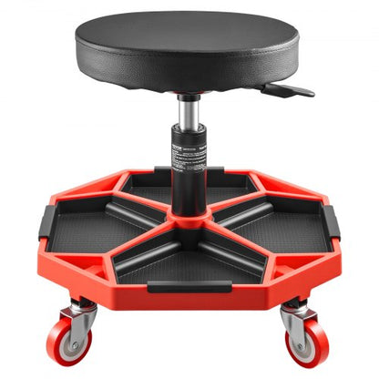 Rolling Mechanic Stool Adjustable Garage Seat 300 lbs Load with Wheels | EU