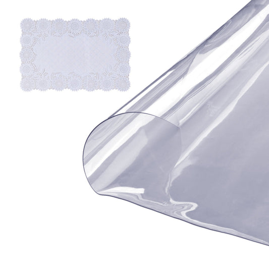 Klart bordsskydd, 48 tum/1230 mm runt bordsöverdrag, 1,5 mm tjock PVC-plastduk, vattentätt skrivbordsskydd för skrivbord, soffbord, matsalsbord