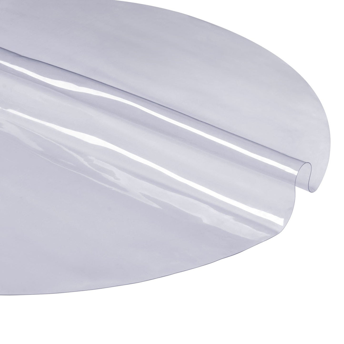 Klart bordsskydd, 48 tum/1230 mm runt bordsöverdrag, 1,5 mm tjock PVC-plastduk, vattentätt skrivbordsskydd för skrivbord, soffbord, matsalsbord