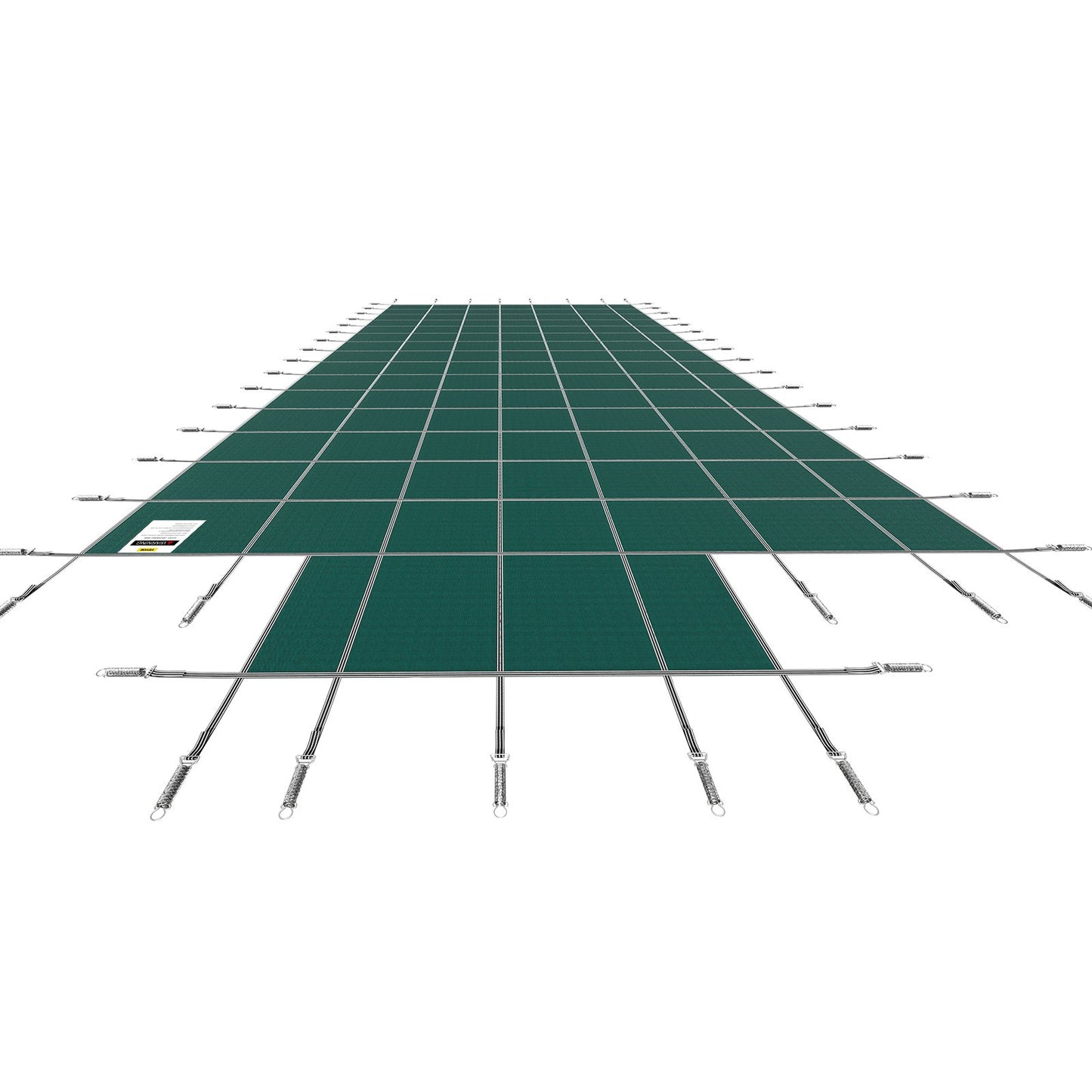 Pool-Sicherheitsabdeckung für rechteckige Einbaupools (6 x 12 m), Sicherheits-Poolabdeckung mit 1,2 x 3 m langen Stufen in der Mitte, solide Poolabdeckung aus Netzgewebe mit Abflusslöchern für den Pool, Winter-Sicherheitsabdeckung, grün