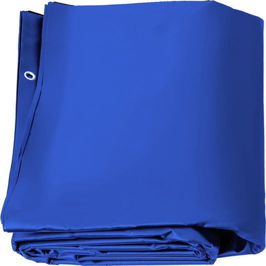 Pool Cover, 13x26 ft In-Ground Pool Cover, Blue PVC Pool Cover, Rectangular Safety Pool Cover Winter Pool Cover Solid Safety Pool Cover for Pool Winter Protection Cover