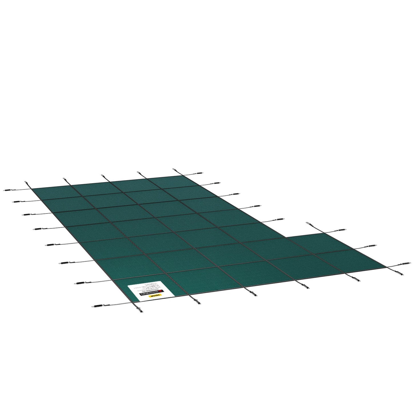 Inground Pool Säkerhetsöverdrag Vinterpoolskydd 18 x 34 fot med vänster steg