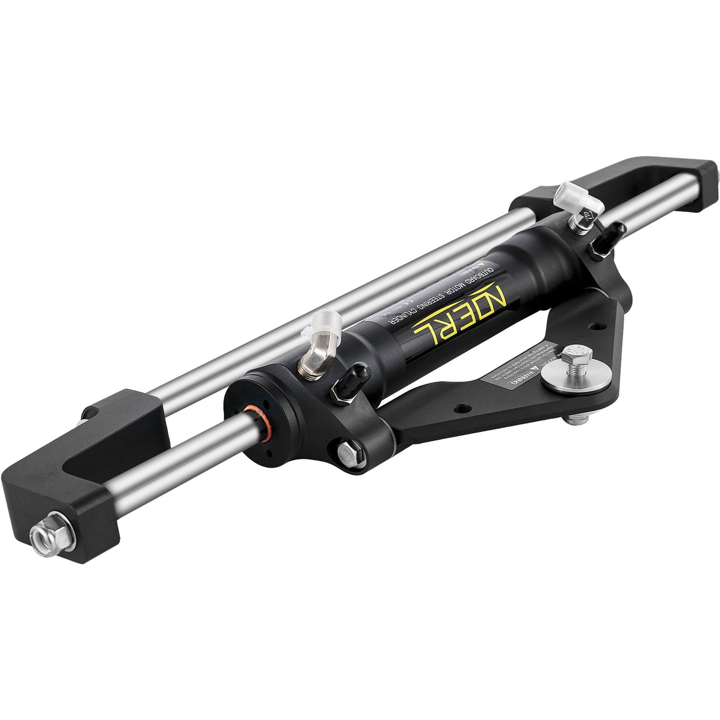 Hydraulic Steering Cylinder 300HP, Hydraulic Steering Front Mount Hydraulic Outboard Marine Steering Kit Without Hydraulic Hose And Rudder For Outboard Boat Steering System