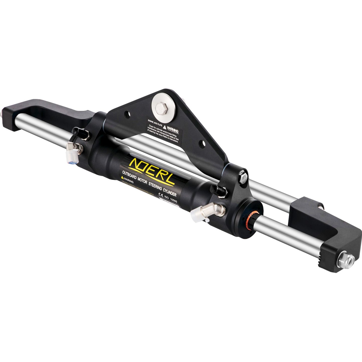 Hydraulic Steering Cylinder 300HP, Hydraulic Steering Front Mount Hydraulic Outboard Marine Steering Kit Without Hydraulic Hose And Rudder For Outboard Boat Steering System