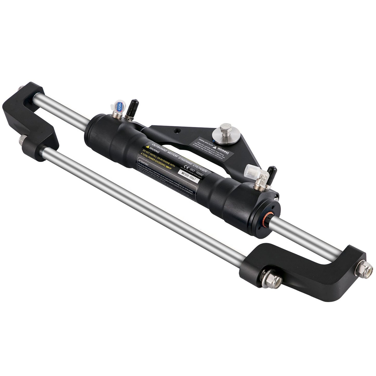 Hydraulic Boat Steering Kit, 300HP Hydraulic Steering Kit Rudder Pump, Cylinder, Wheel, 24 Foot Hose Hydraulic Steering Seal Kit, Corrosion Resistant Boat Steering System Marine Steering Kit