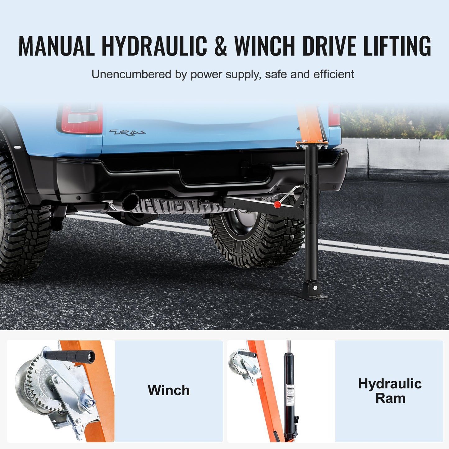 Hydraulic pickup, crane lifting crane 500 lbs 360° swivel lift lift