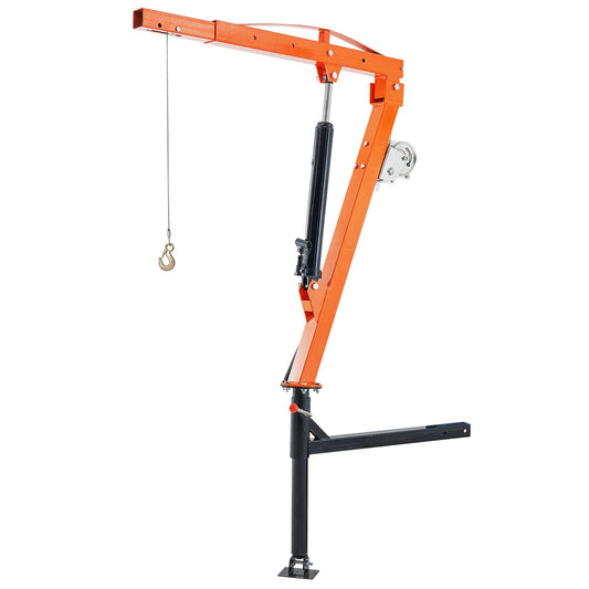 Hydraulic pickup, crane lifting crane 500 lbs 360° swivel lift lift